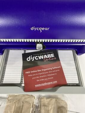 VTG Discgear Selector CD/DVD Organizer & Storage Case Purple NEW Holds 80 Discs